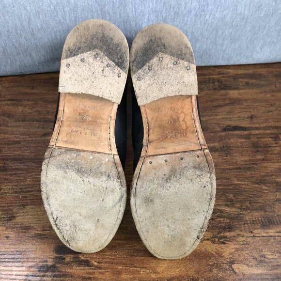 Rag & Bone Holly Womens Size 37 US 7 Black Waxy Suede Ankle Boots Italy Boho - Picture 9 of 10